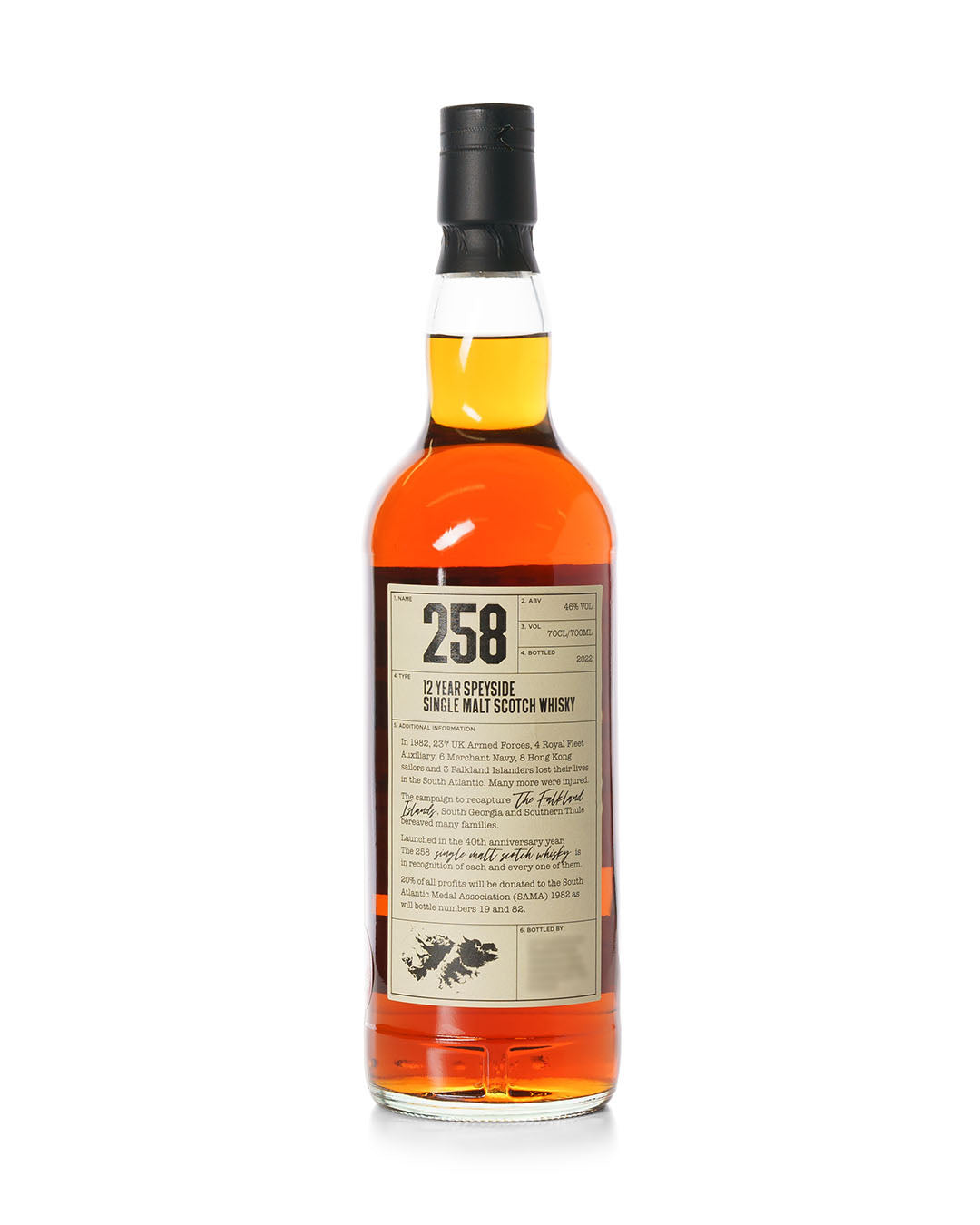 258 Falklands Commemorative 12 Year Old Whisky - 70cl 46.0