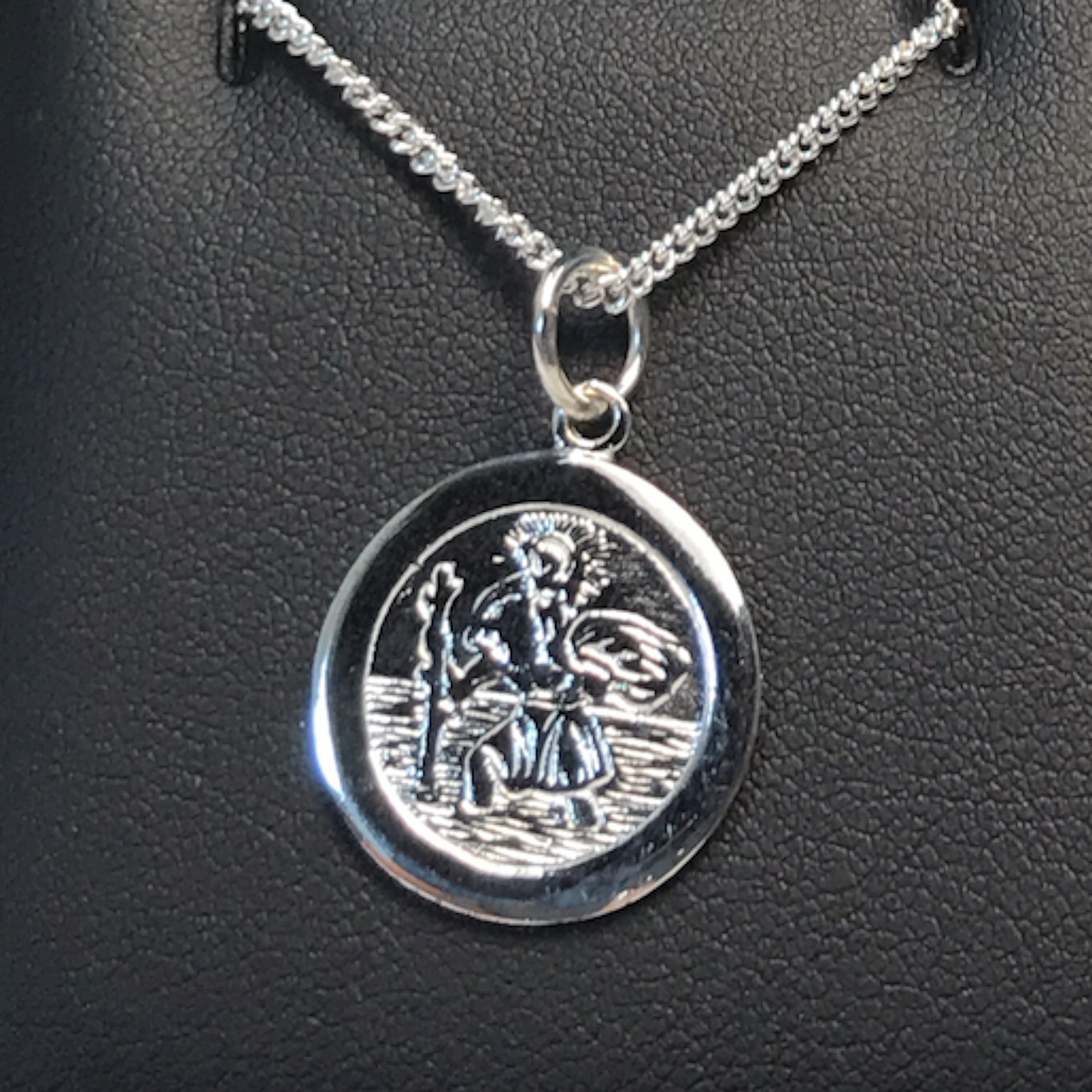 St christopher 2025 necklace blue